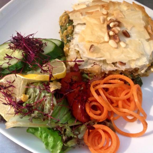 Organic Squash Filo Pie with Toasted Pinenuts